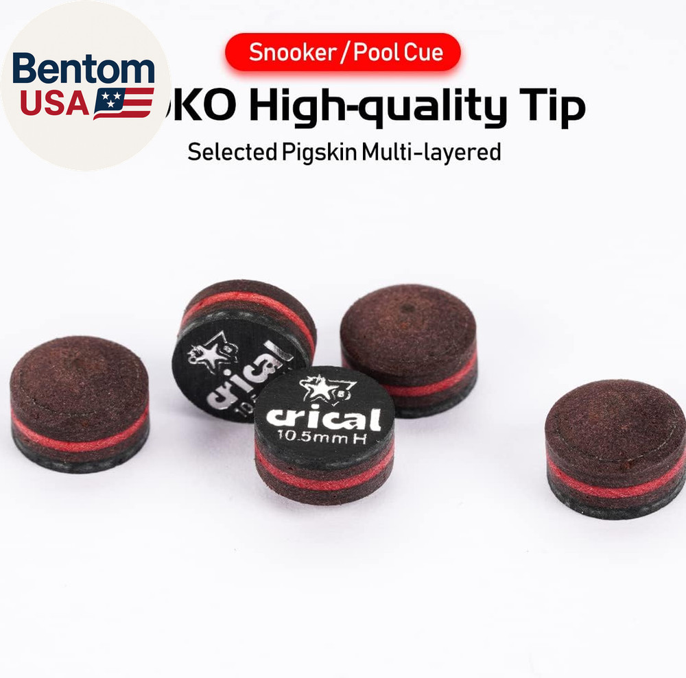 13 mm Pool Cue Tips 5 Layer Pool Stick Tips (Hardness Soft/Medium/Hard) Billiard