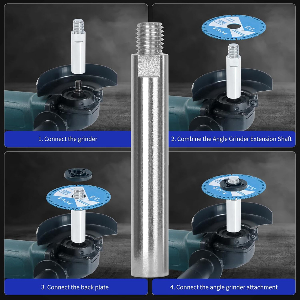 12PCS Angle Grinder Attachments Kit with Flange Nuts, Angle Grinder Extension Co