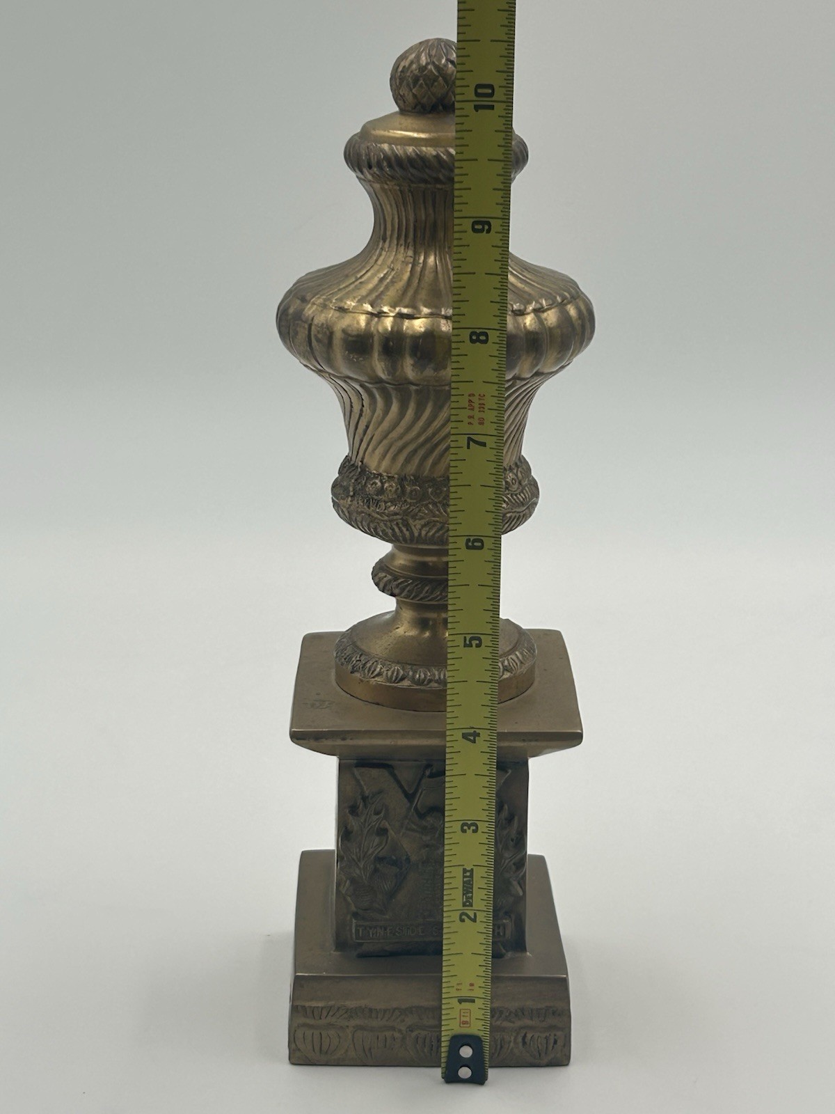 Antique Brass "Tyneside Scottish" Regimental Urn Bookend