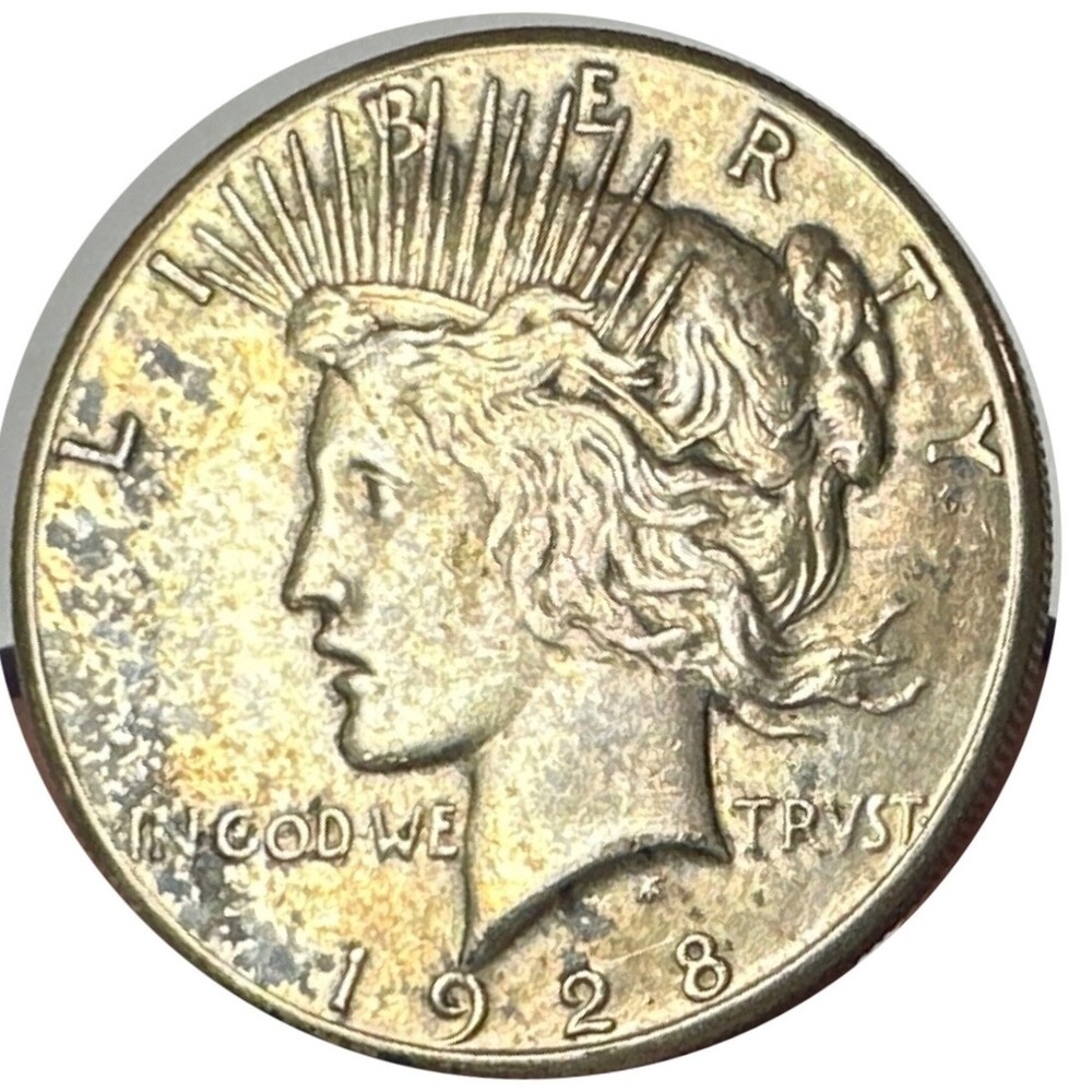 1928 U.S. 90% Silver Peace $1 Dollar - Key Date - Original Uncirculated
