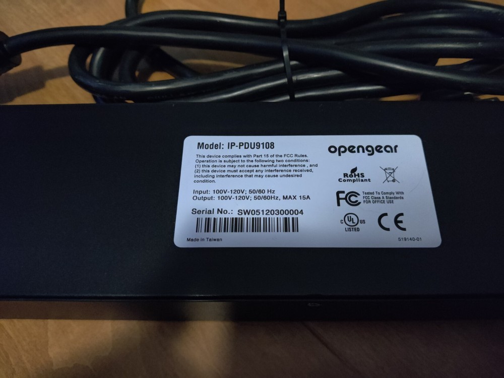 OPENGEAR IP-PDU9108 - Tested - A++ Excellent Condition