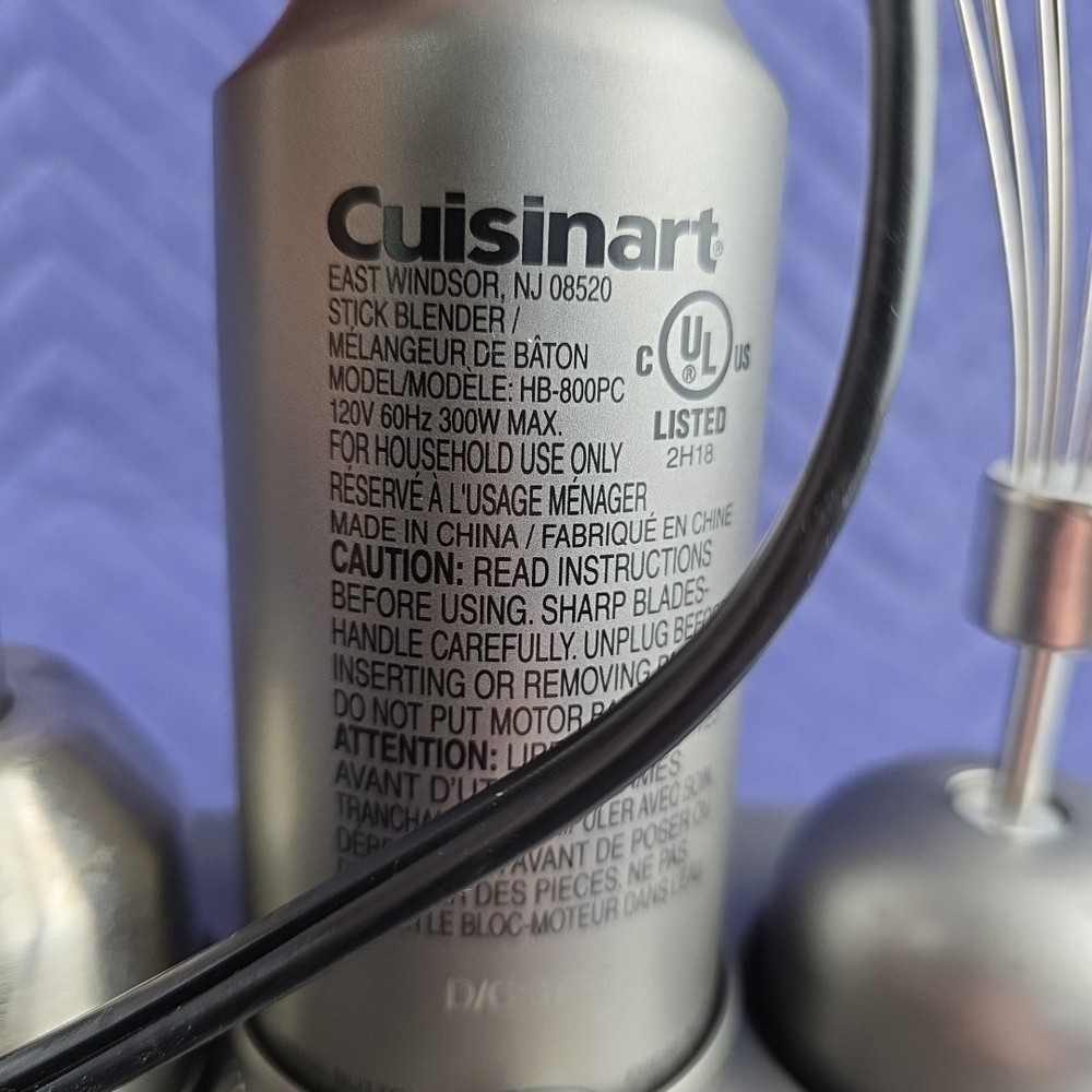 Cuisinart Smart Stick Variable Speed Hand Held Blender HB-800PC Whisk