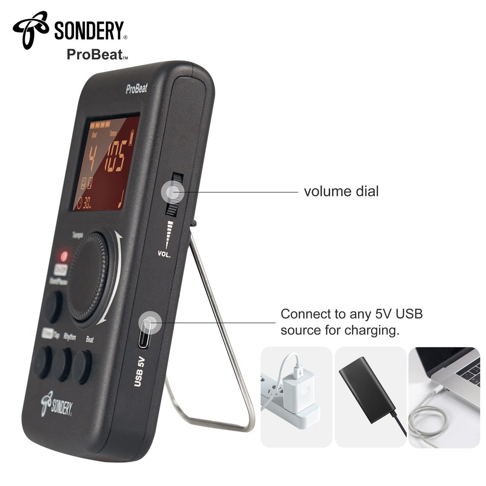 Digital Metronome with Vocal Counting & Timer for Piano, Guitar, Drum & More