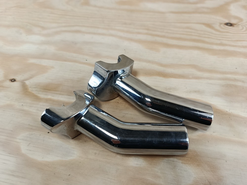 (K) CHROME 4" PULLBACK RISERS FOR 1" HANDLEBARS HARLEY DAVIDSON