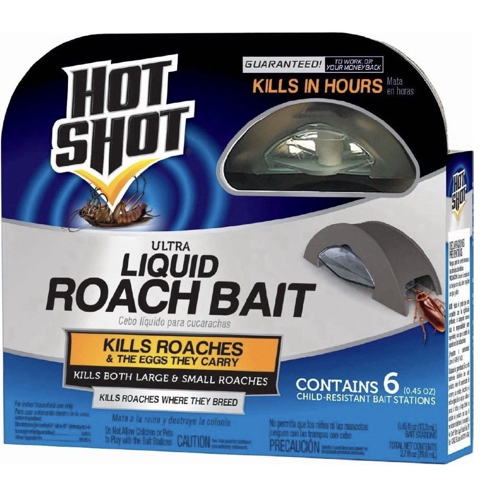 HOT SHOT Ultra Liquid Roach Bait • 6-Stations