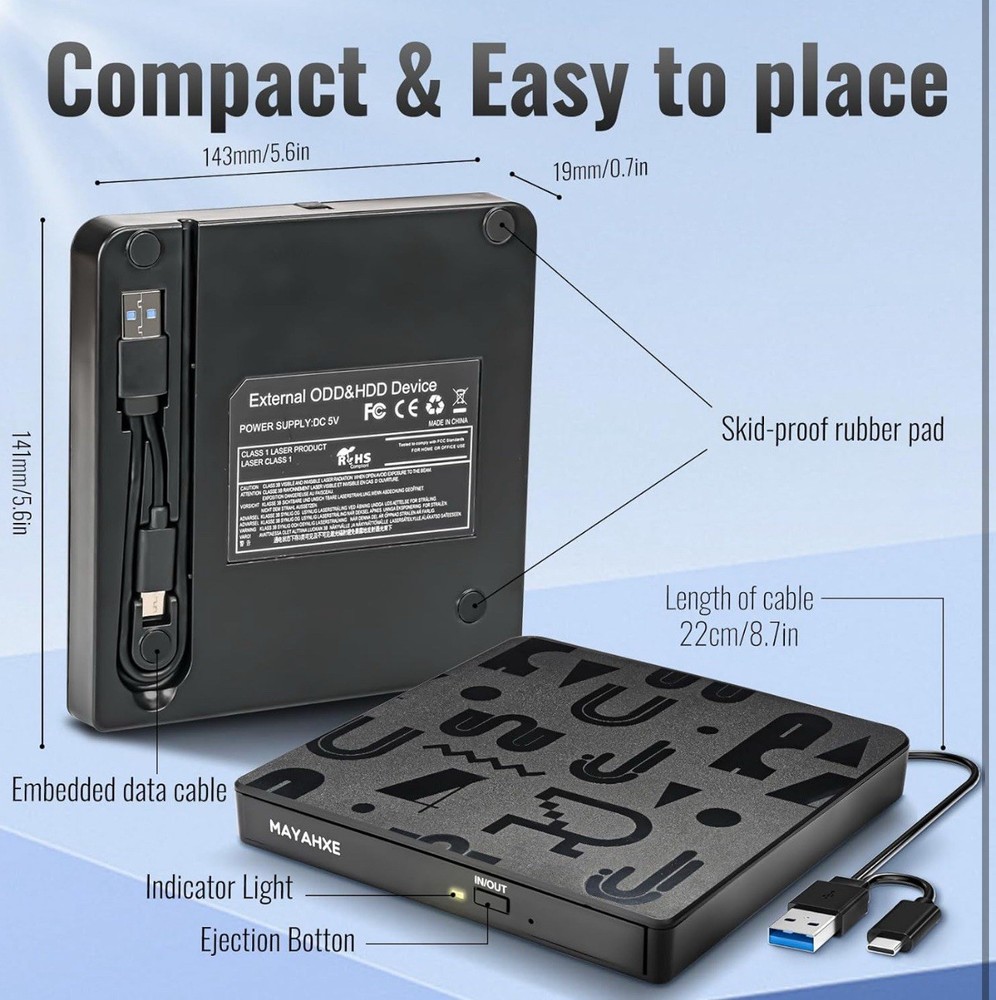 External Disk Drive For Laptop Or PC