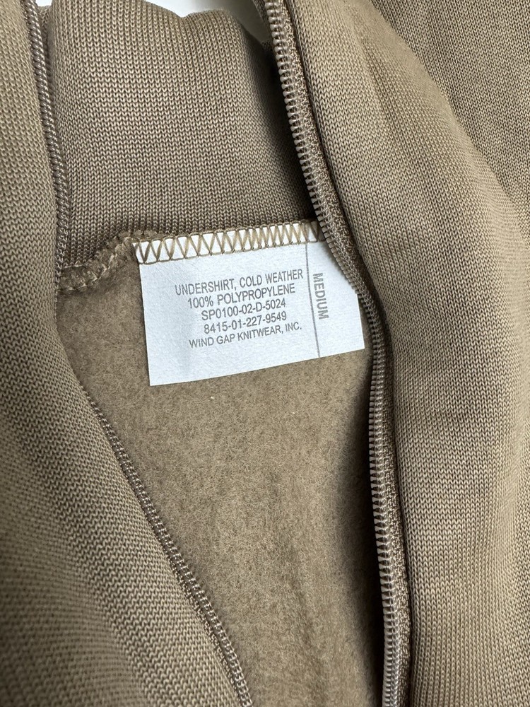 US Military Issue Polypropylene Undershirt,Cold Weather Size Medium New