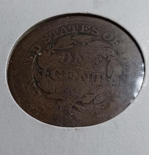 1853 braided hair large cent