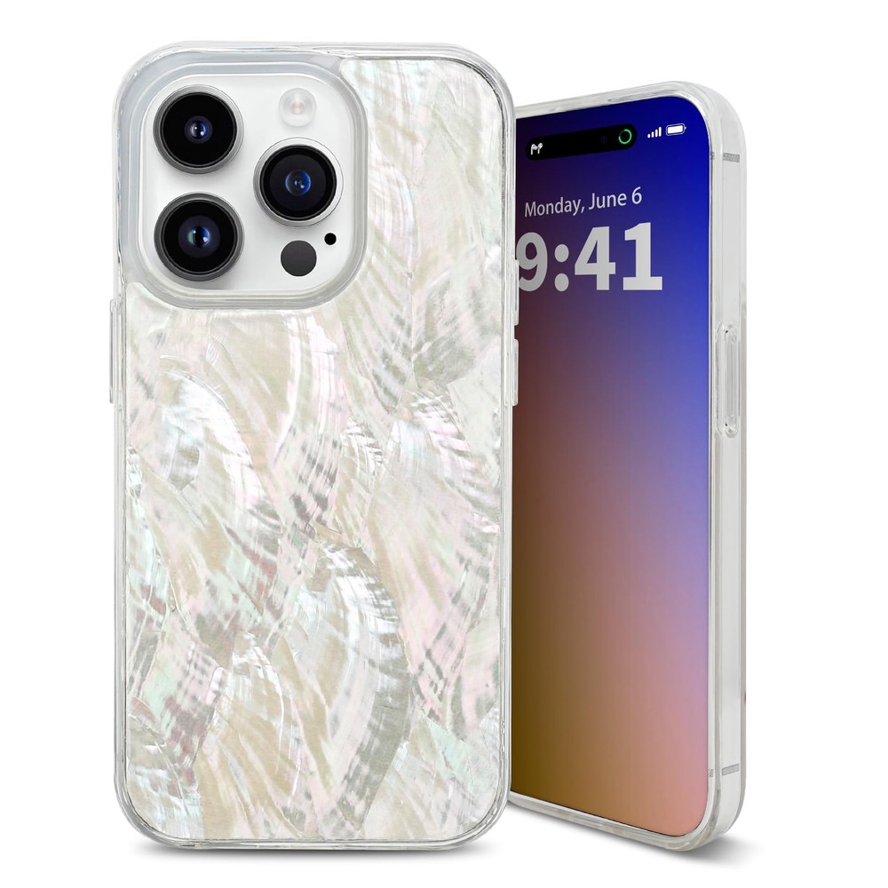 XIMAND iPhone 15 Pro Shell Case Luxury Beige Drop Protection Durable