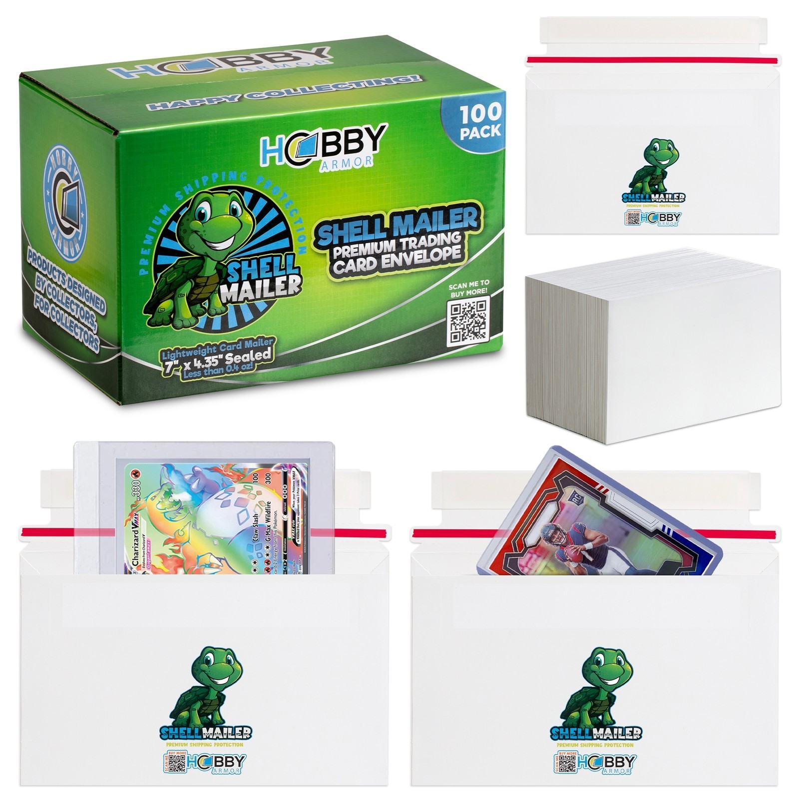 Shell Mailer by Hobby Armor - Premium Trading Card Envelopes - Easy Card Mailers
