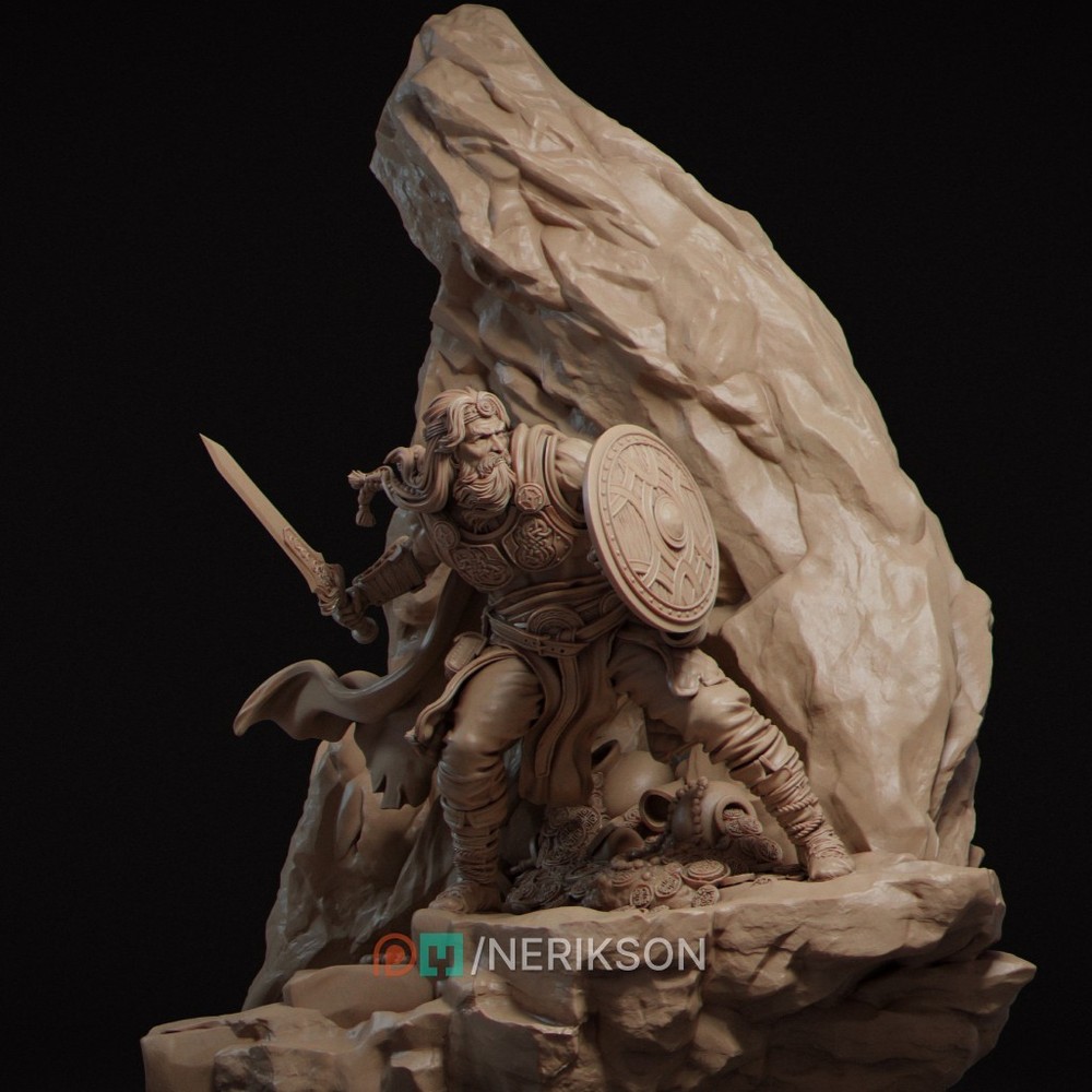 Beowulf by Nerikson | Diorama | D&D | DnD | Print on Demand