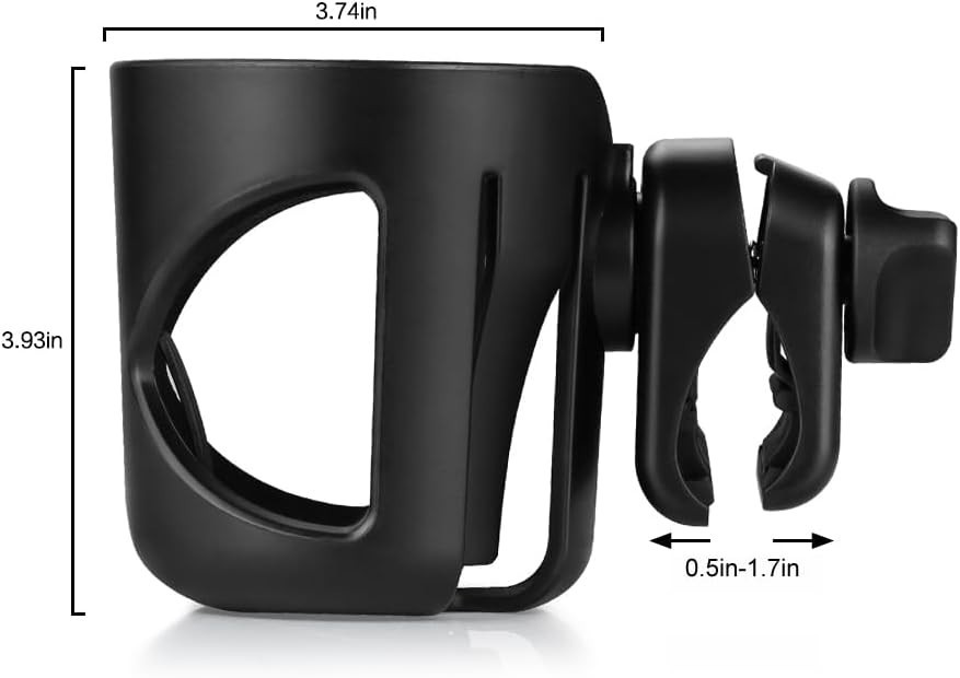 Universal Cup Holder, Stroller Cup Holder, 360° Rotatable Large Caliber Designed