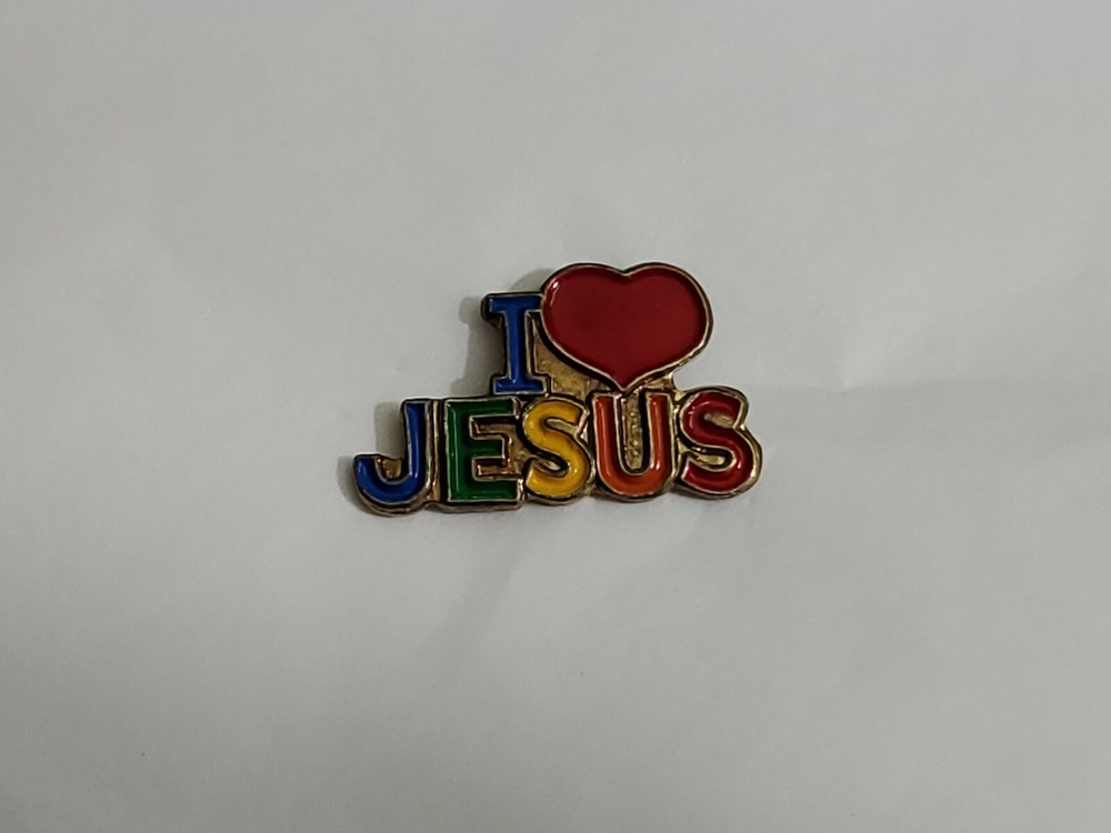 I ❤️ JESUS Rainbow Colors Small Lapel Hat Jacket Pin