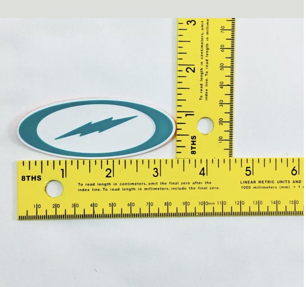 (1) Storm Round Bowling Patch (1) Storm Bolt Oval Bowling Patch. Teal and White