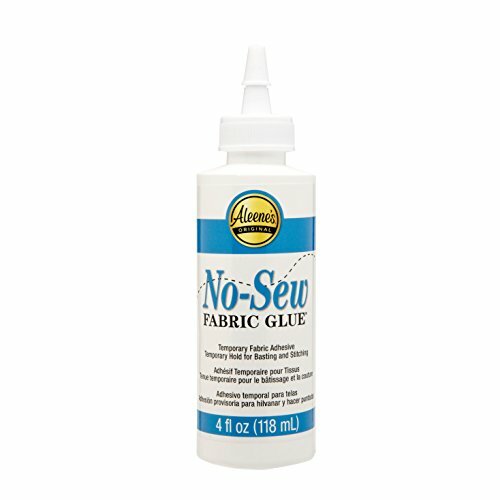 Non-Toxic Washable Fabric Glue for Temporary Basting & Stitching (4oz)