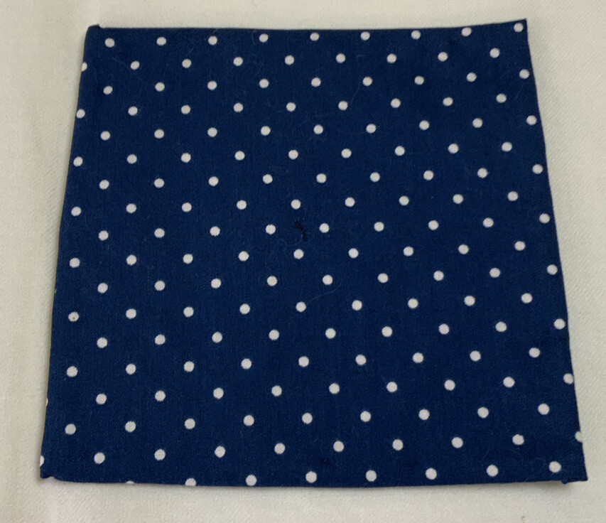 Vintage Patchwork Quilt Small Table Topper, Four Patch, Blue, Burgundy, White
