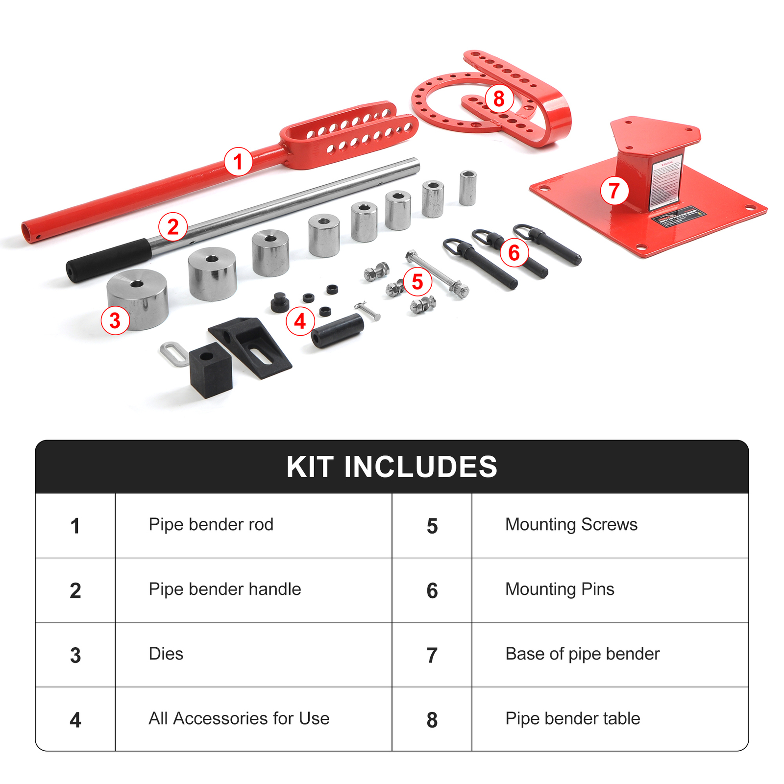 Heavy Duty 1- 3" Manual Tube Bender, Pipe Bending Machine Mounted Bender Bench