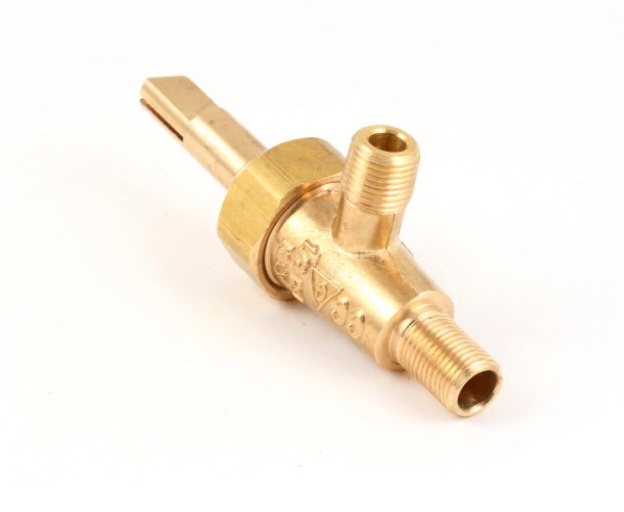 American Range Brass Burner Valve 1/8" MPT Gas IN/OUT - 521166