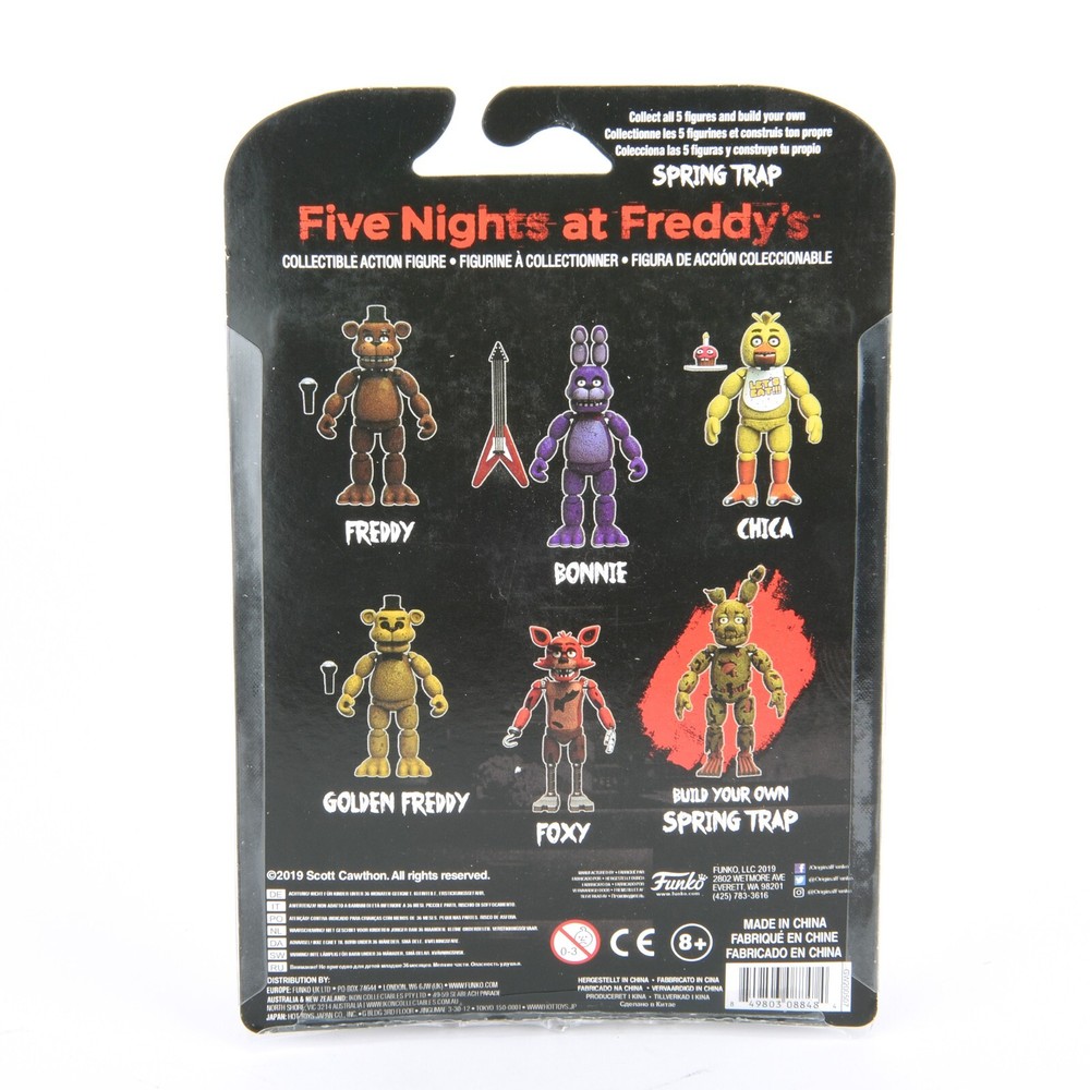 Funko Spring Trap Five Nights At Freddy Bonnie Chica Golden Foxy 5"Action Figure