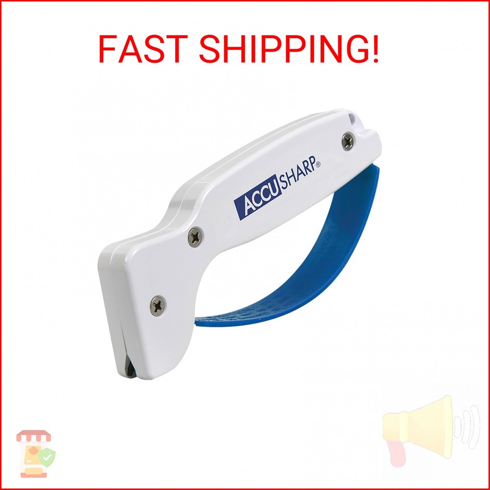 AccuSharp Knife Sharpener, Ergonomic Comfortable Handle, Compact & Easy to Use,