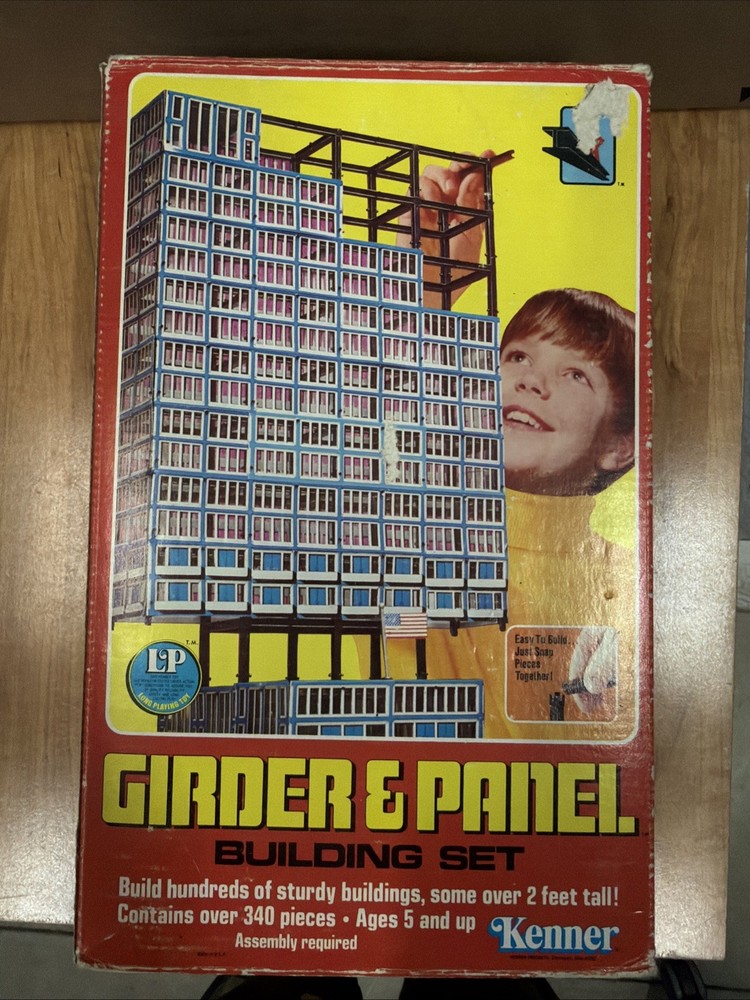 Vintage 1970s Kenner beam and panel construction set