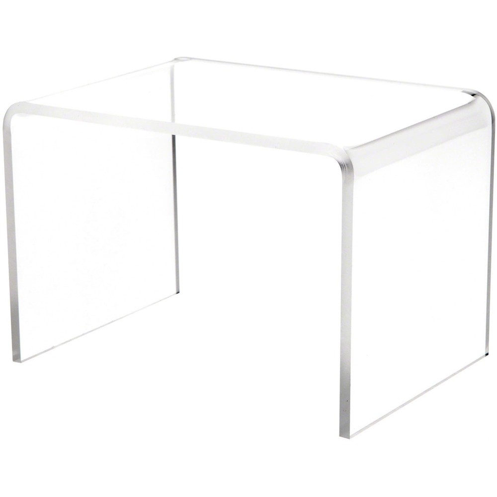Plymor Clear Acrylic Rectangular Display Riser, 4" H x 6" x x 4",