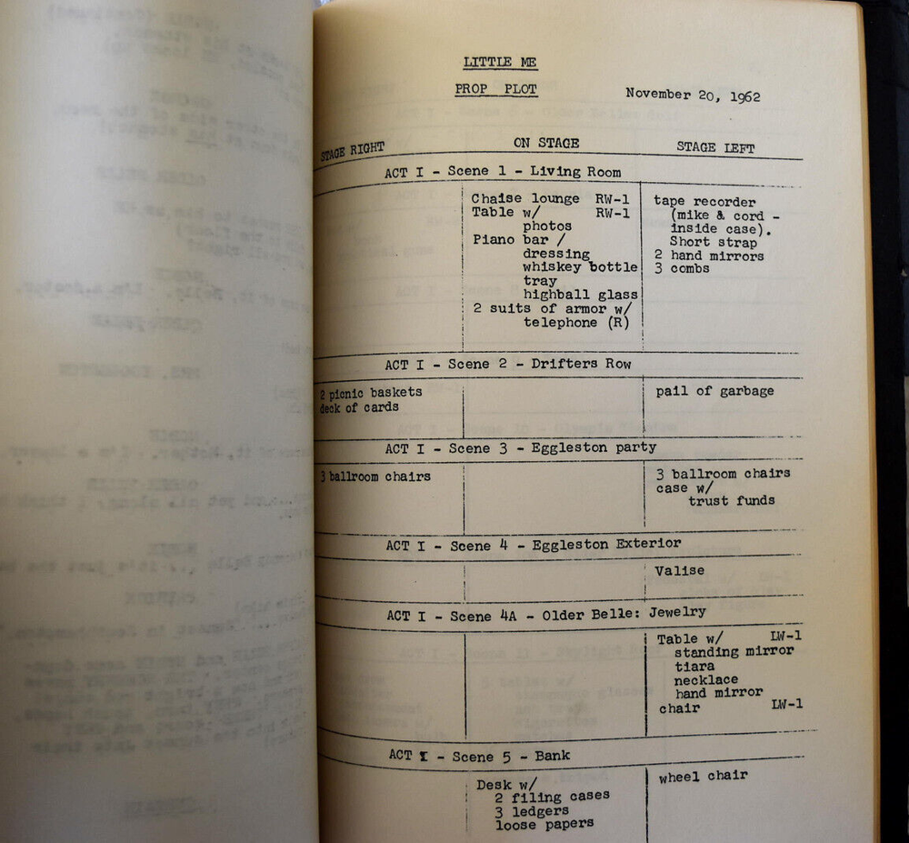 1962 "Little Me" Original Final Screenplay Script