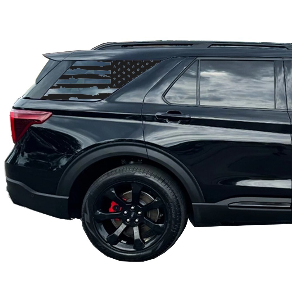 2 pcs Universal Rear Window American Flag Decals Back Window for Ford Explorer