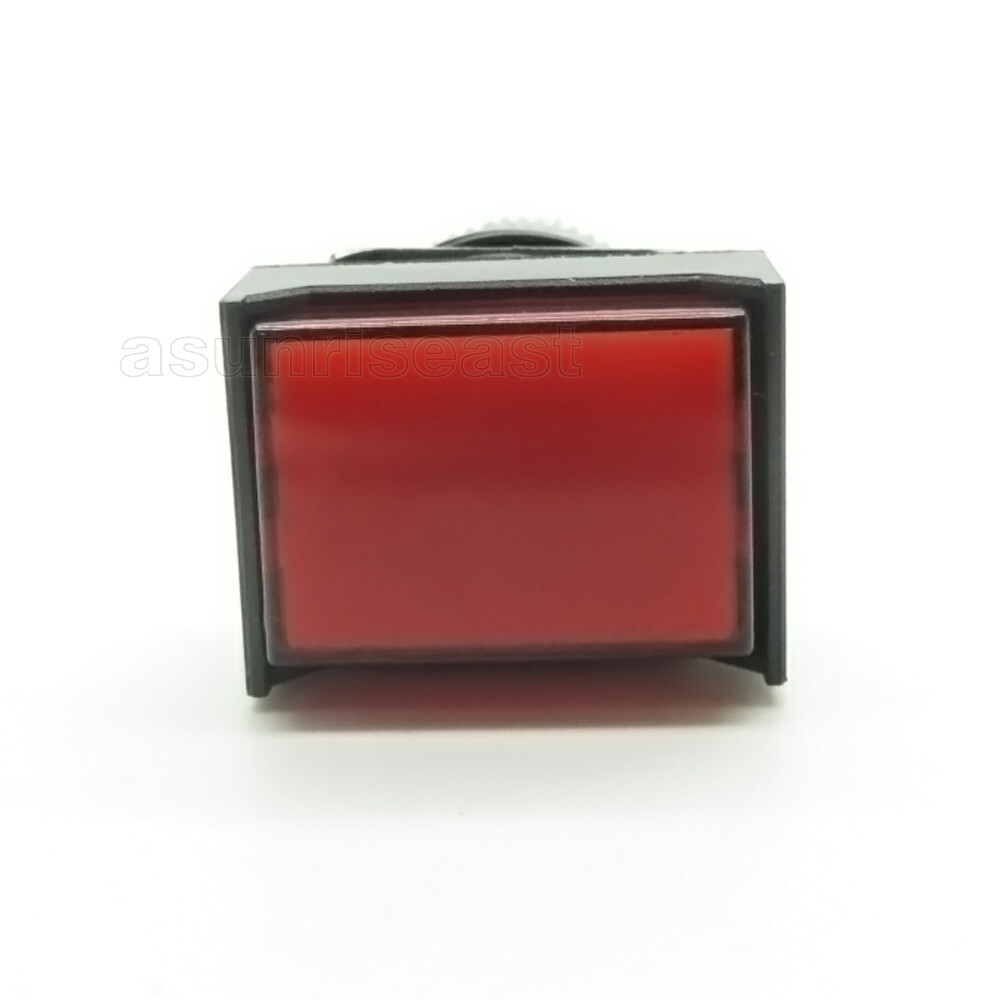 25 × Red 16mm Push Button Switch Momentary Rectangle DC 12V LED Light Bulk Lot