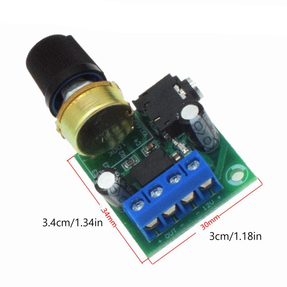 2* Adjustable Volume LM386 Mini Audio Power Amplifier Board DC3~12V Module