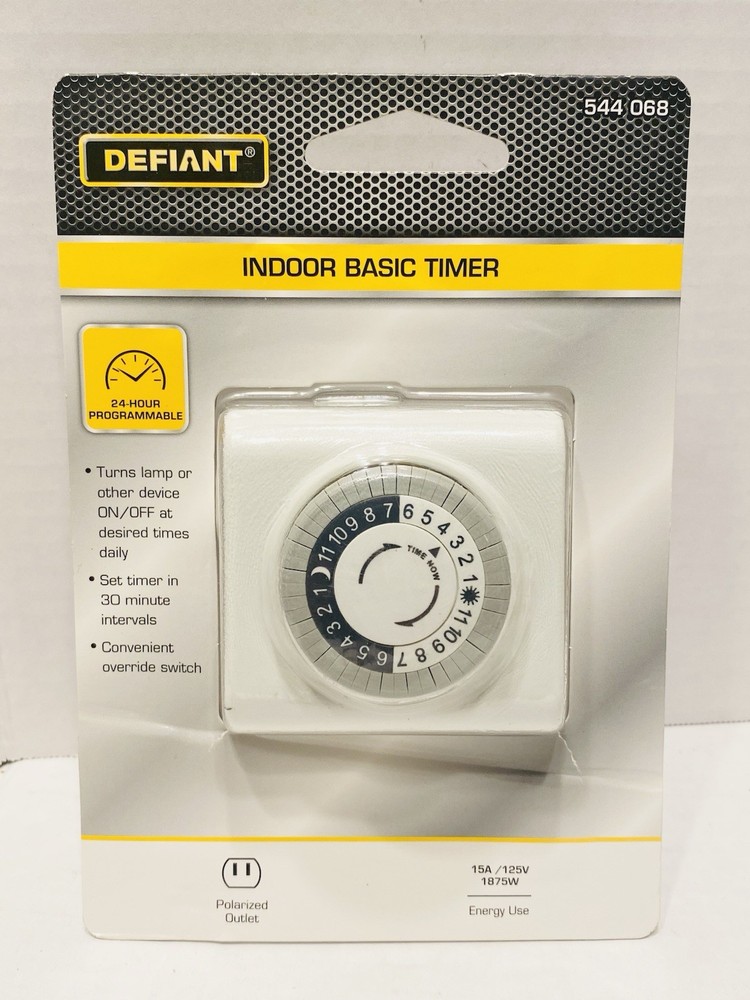 Defiant 24-Hour Indoor Plug-In Basic Mechanical Timer
