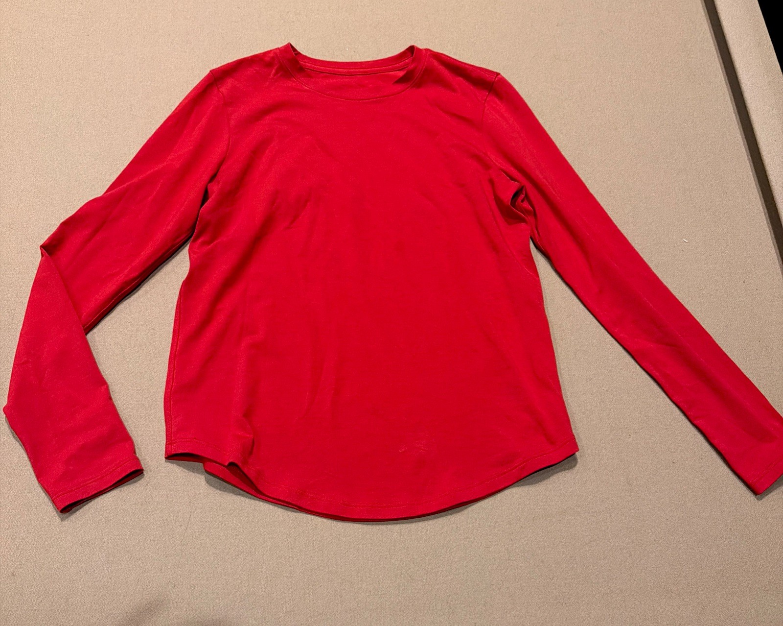 EXCELLENT CONDTN- Lululemon Love Long Sleeve Shirt Red Size 4 ($58)