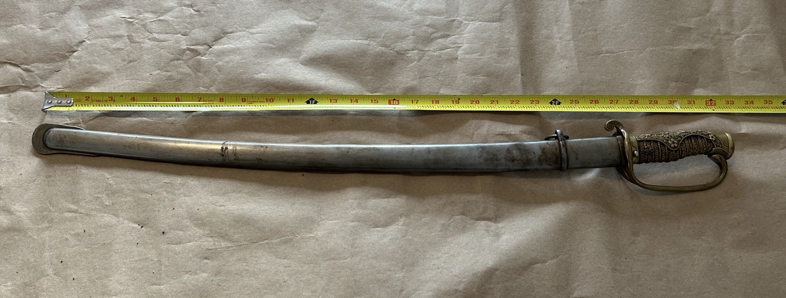 RUSSO JAPANESE HIGH GRADE OFFICERS SAMURAI SWORD SIGNED