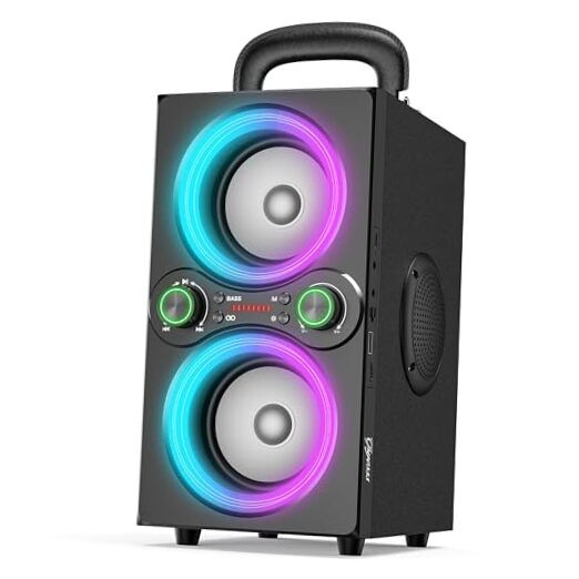Bluetooth Speakers, 80W(Peak) Wireless TWS Portable Bluetooth DeepBlack