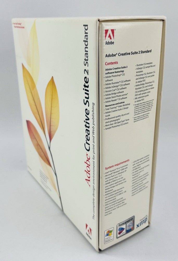 VINTAGE Adobe Creative Suite 2 Standard CS2 PC Windows Complete Retail Box
