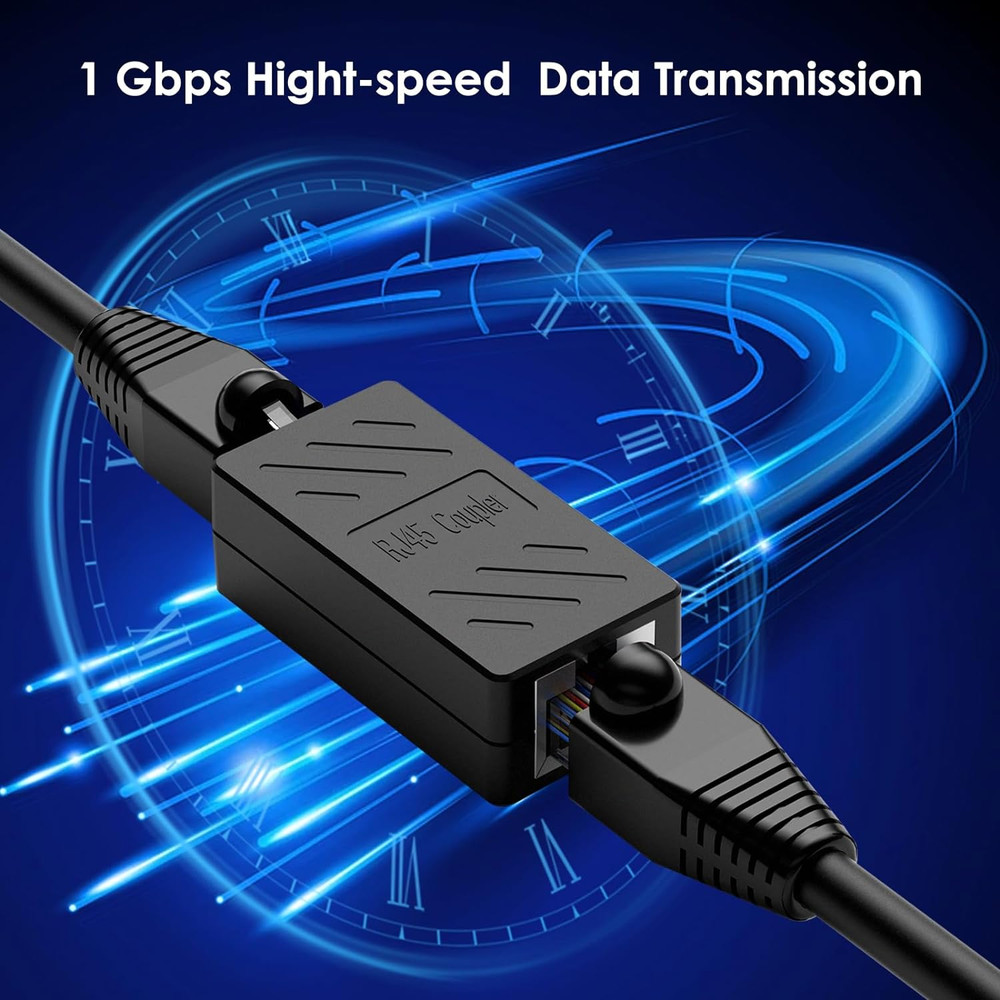 1-5PACK RJ45 Inline Coupler Cat6/Cat5e Ethernet Network Cable Extender Connector