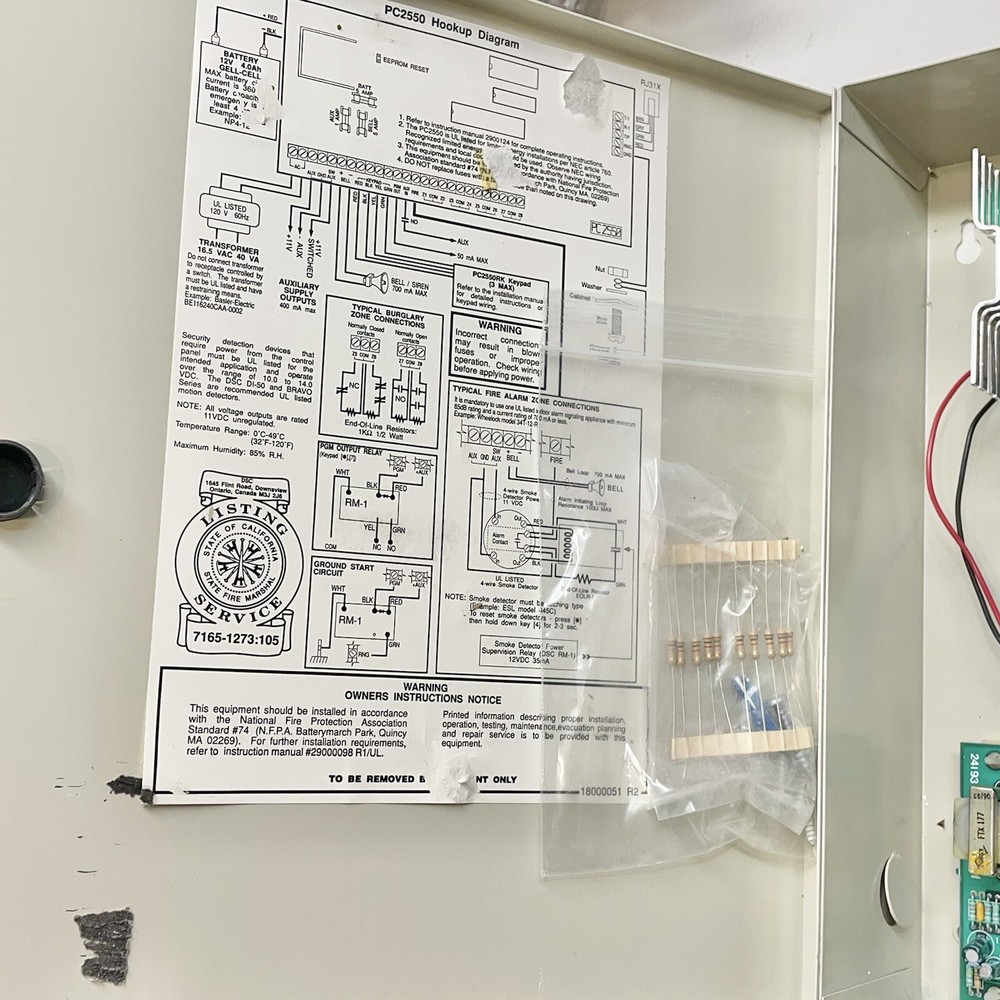 *DSC Digital Security System PC2550 Alarm Remote Control Box Board VPM1 Module*