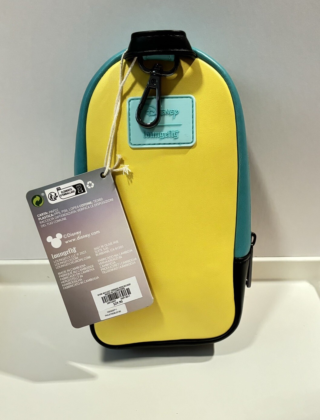 Loungefly Disney 100 Mickey Mouse And Friends Pencil Case With Metal Clip Bag