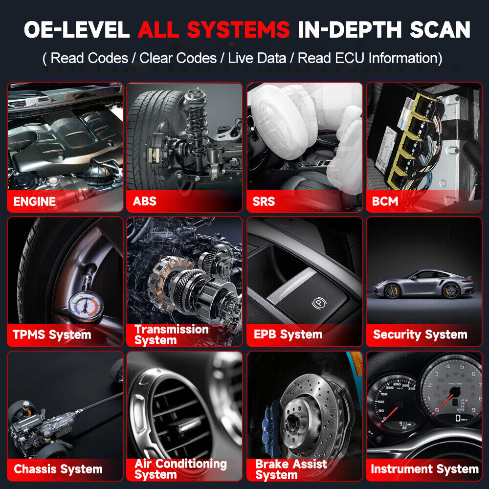 ANCEL DS300 Full System OBD2 Scanner Bi-directional Diagnostic Tool Key Coding