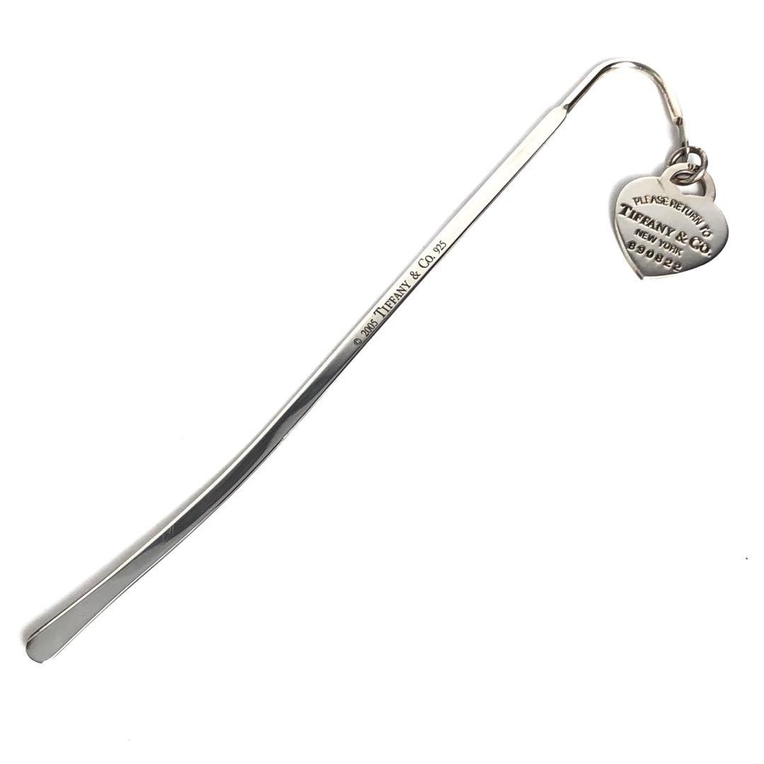 Tiffany & Co. Bookmark Return To Heart Sterling Silver Charm 925 2005 With Pouch