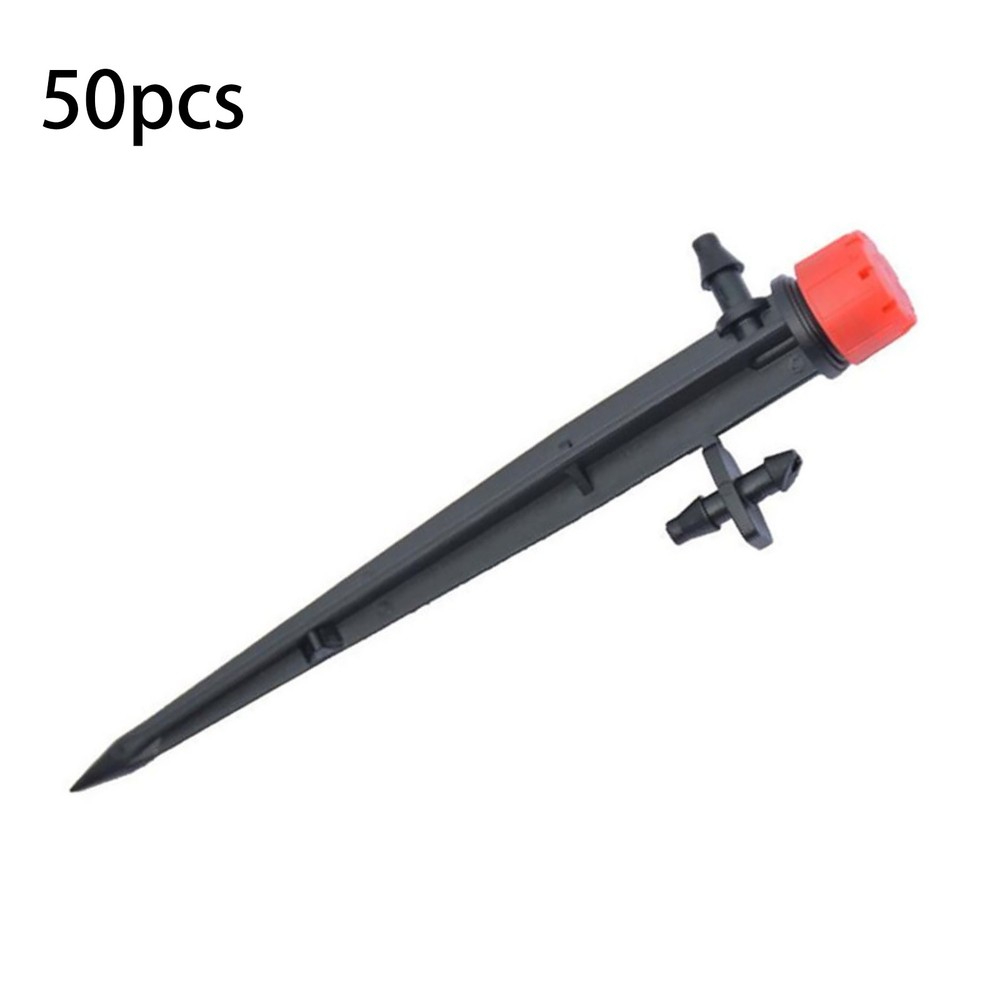 50Pack Adjustable Water Flow Irrigation Dripper Nozzle Stake Emitter Drip opt