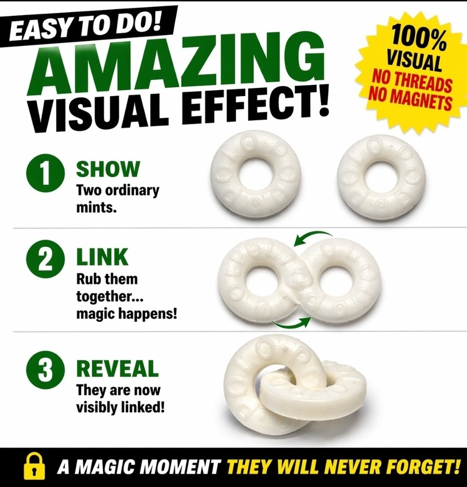 Linking Candy Mints - Visual Magic Trick - Close-up Illusion