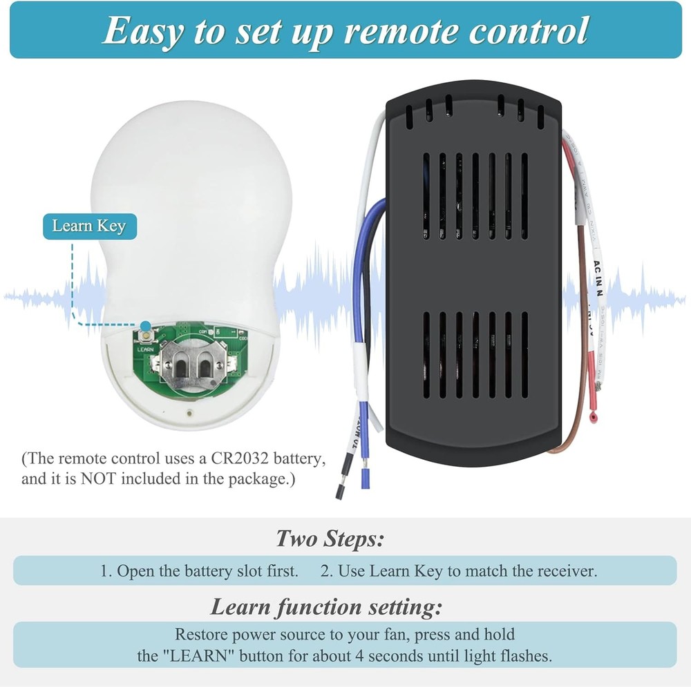 Hunter Ceiling Fan Remote Control Kit, Smart Wi-Fi Control Kit for Hunter Harbor