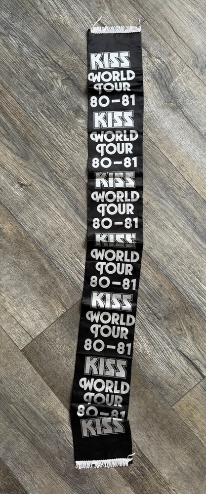 KISS Scarf Banner Germany Unmasked Tour 1980 Vintage Kiss Aucoin Memorabilia