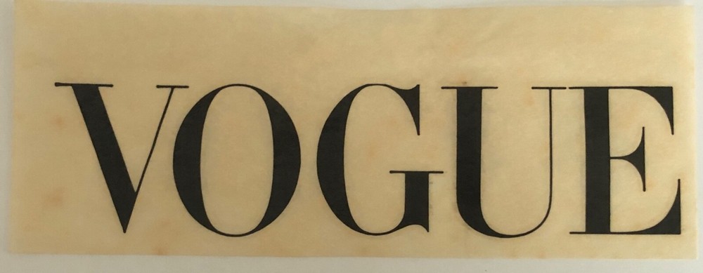 Original Vintage Vogue Iron On Transfer