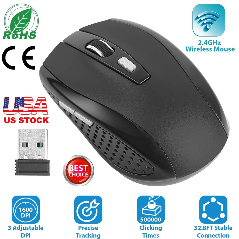 Wireless Computer Mouse 2.4G Portable Slim Mouse Laptop Optical Mouse USB Mouse
