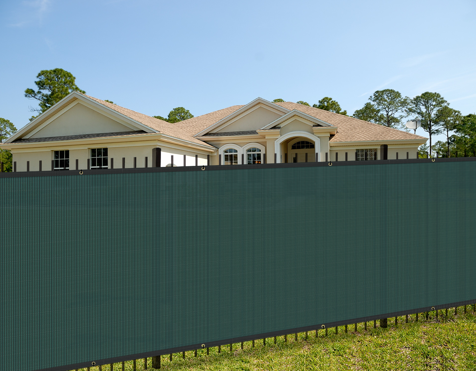 Custom 6'FT Privacy Screen Fence Green Commercial Windscreen Shade Cover 1-250FT
