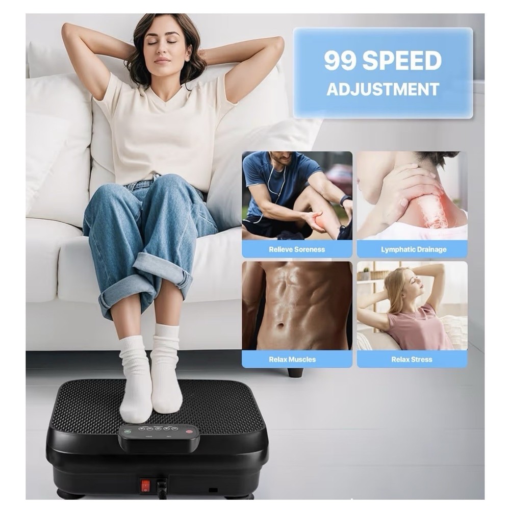 Vibration Plate Exercise Machine Power Vibrating Plate For Lymphatic Drainage