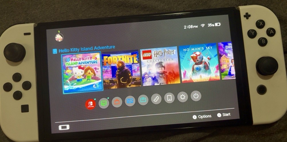 Nintendo Switch OLED Console Bundle w/ Joy-Cons & Strawberry Carrying Case