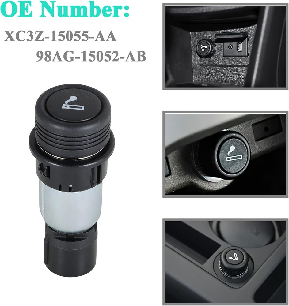 Cigarette Lighter Assembly Socket, OEM#XC3Z-15055-AA Ford E150 E250 E350 F150 F2